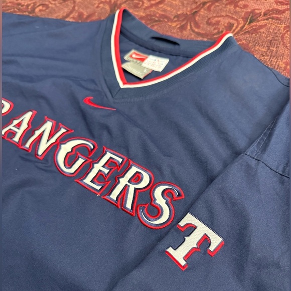 Y2K Nike Texas Rangers Centre Swoosh Pullover - Picture 4 of 7